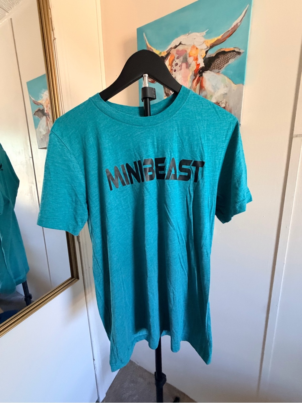 MiniBeast Teal Logo Graphic T-Shirt Size M